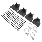 4 Sets Swimming Pool Pipe Holder Prevent Pipe Slip Cable Ties Stainless Steel Hose Clamp Swimming Pool Hose Holder Black