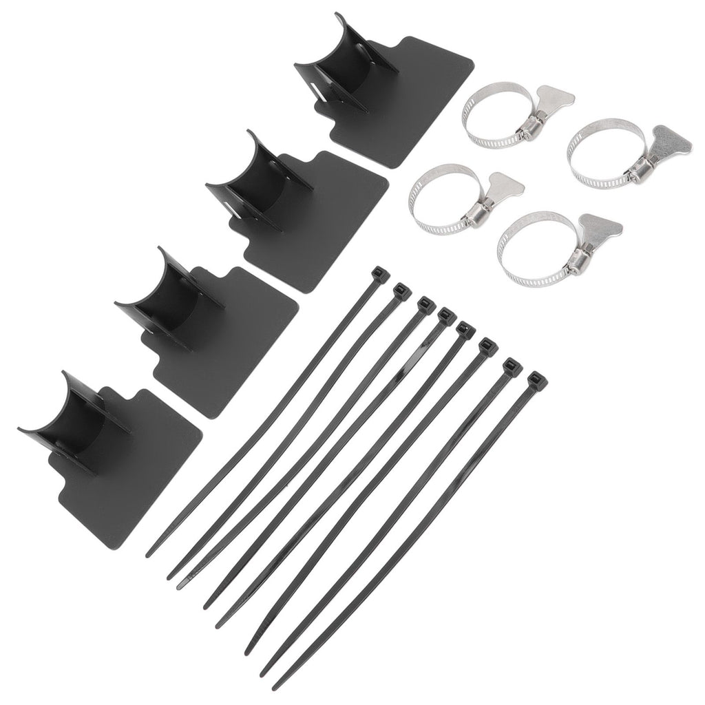 4 Sets Swimming Pool Pipe Holder Prevent Pipe Slip Cable Ties Stainless Steel Hose Clamp Swimming Pool Hose Holder Black