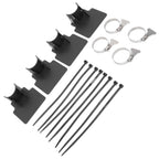 4 Sets Swimming Pool Pipe Holder Prevent Pipe Slip Cable Ties Stainless Steel Hose Clamp Swimming Pool Hose Holder Black