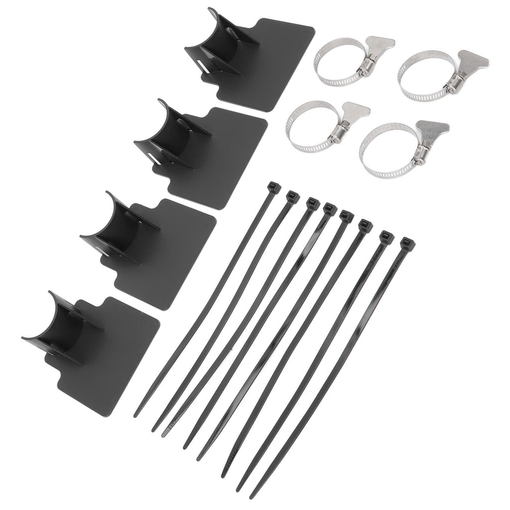 4 Sets Swimming Pool Pipe Holder Prevent Pipe Slip Cable Ties Stainless Steel Hose Clamp Swimming Pool Hose Holder Black