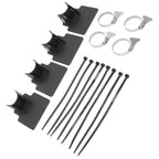 4 Sets Swimming Pool Pipe Holder Prevent Pipe Slip Cable Ties Stainless Steel Hose Clamp Swimming Pool Hose Holder Black