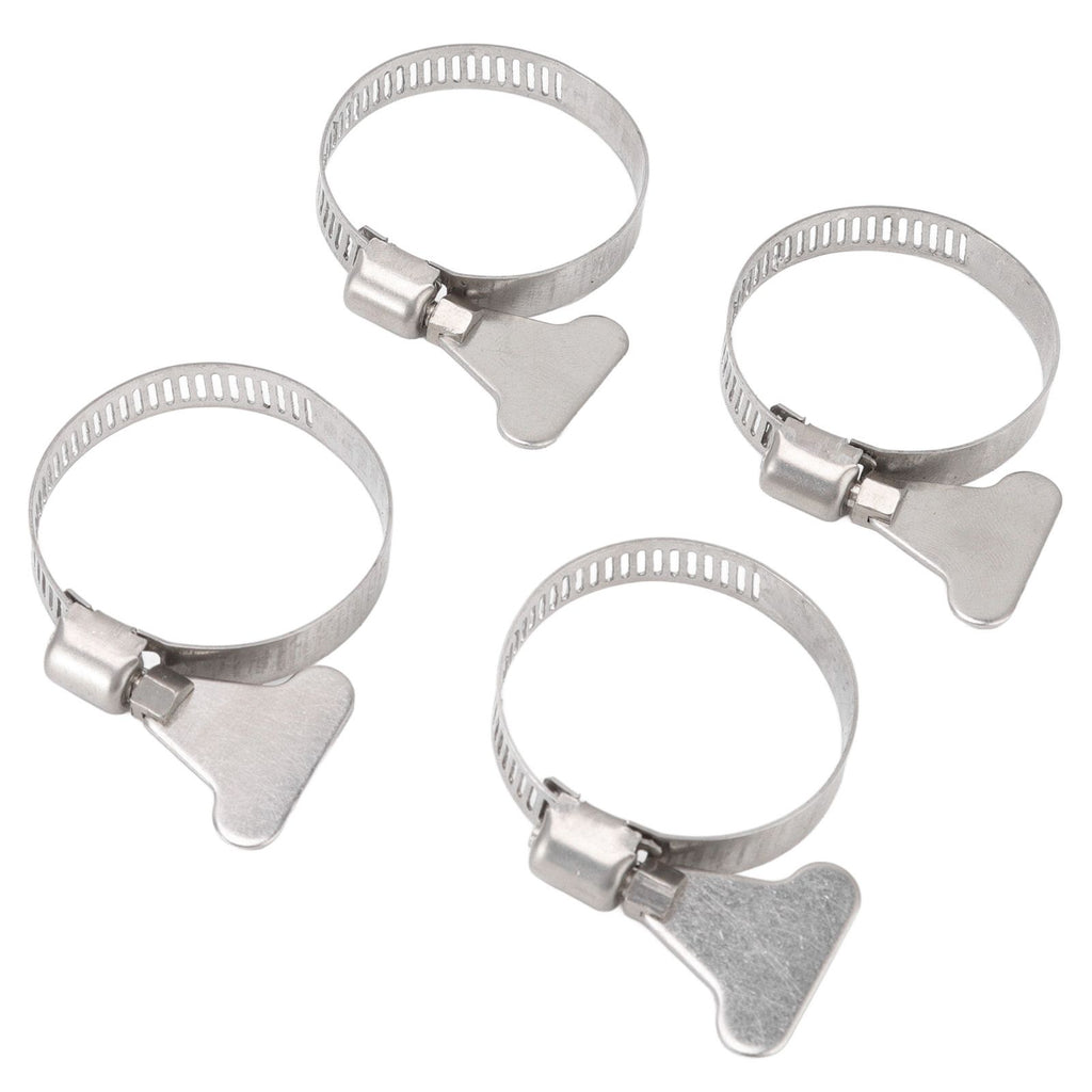 4 Sets Swimming Pool Pipe Holder Prevent Pipe Slip Cable Ties Stainless Steel Hose Clamp Swimming Pool Hose Holder Black