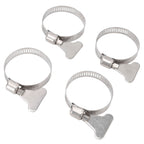 4 Sets Swimming Pool Pipe Holder Prevent Pipe Slip Cable Ties Stainless Steel Hose Clamp Swimming Pool Hose Holder Black