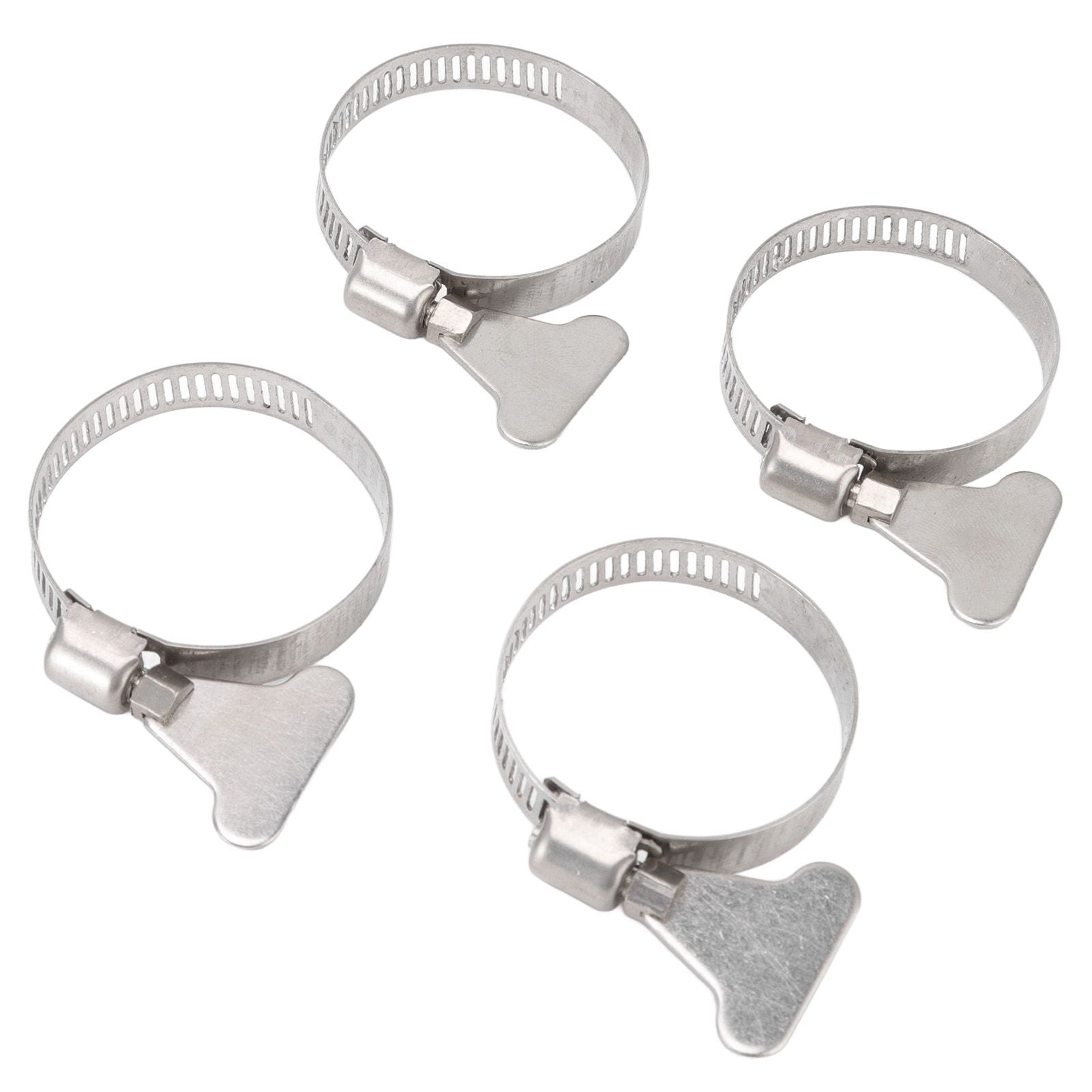 4 Sets Swimming Pool Pipe Holder Prevent Pipe Slip Cable Ties Stainless Steel Hose Clamp Swimming Pool Hose Holder Black