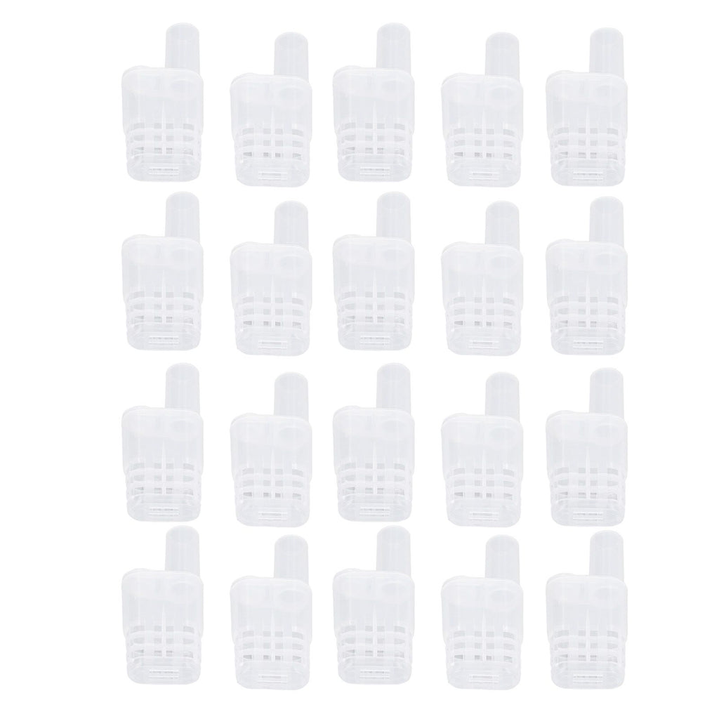 King Cage Transport Box with 20Pcs Queen Bee Rearing Cages Transparent King Cage Beekeeping Tools