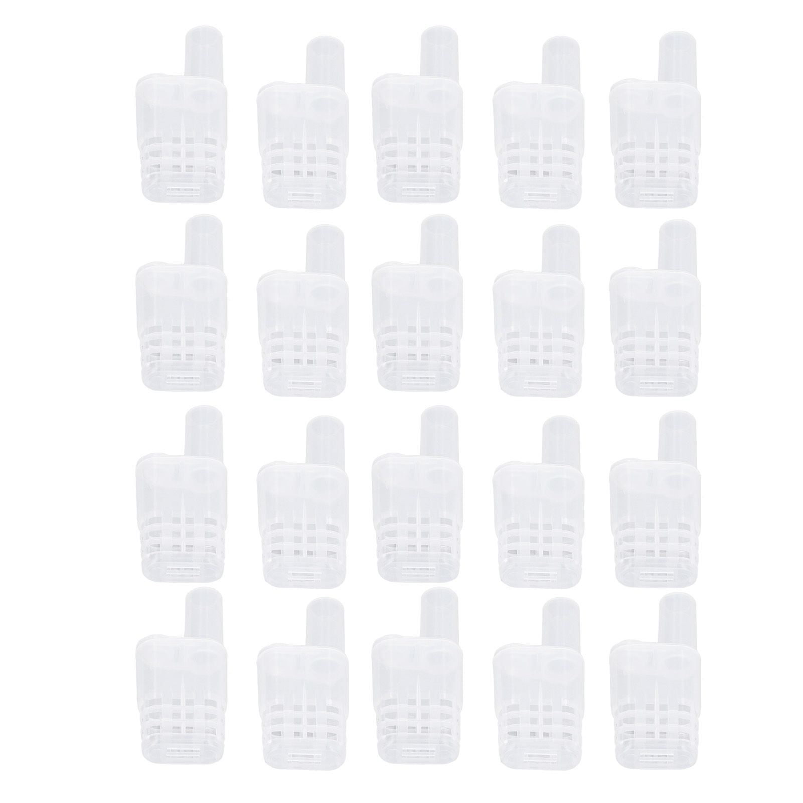 King Cage Transport Box with 20Pcs Queen Bee Rearing Cages Transparent King Cage Beekeeping Tools