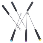 6 Pcs Fondue Forks Stainless Steel Corrosion Resistant Long Forks for Cake Chocolate Fruits Cheese Fondue