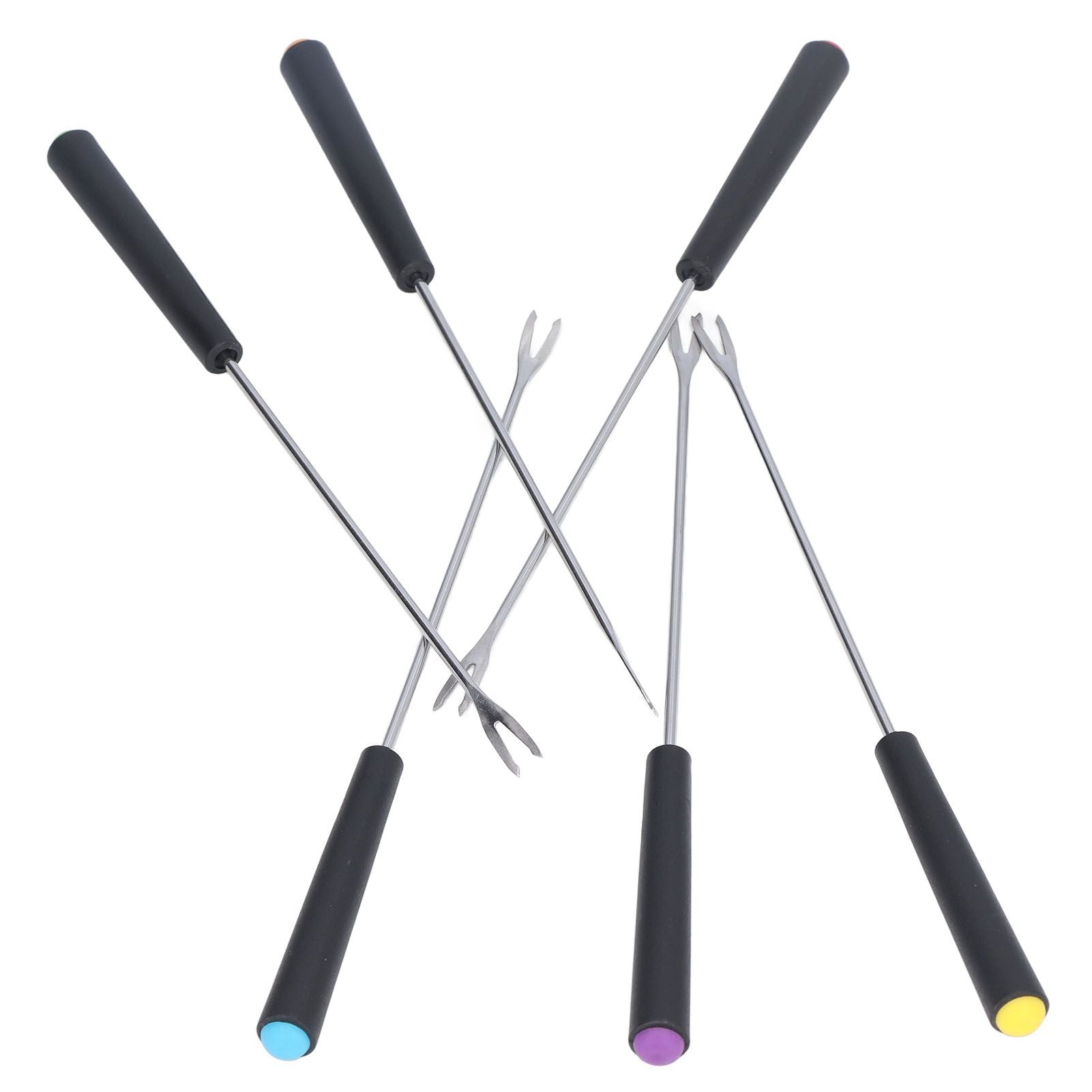 6 Pcs Fondue Forks Stainless Steel Corrosion Resistant Long Forks for Cake Chocolate Fruits Cheese Fondue