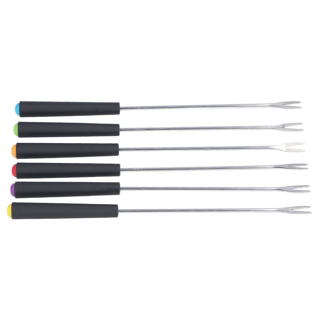 6 Pcs Fondue Forks Stainless Steel Corrosion Resistant Long Forks for Cake Chocolate Fruits Cheese Fondue