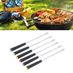 6 Pcs Fondue Forks Stainless Steel Corrosion Resistant Long Forks for Cake Chocolate Fruits Cheese Fondue