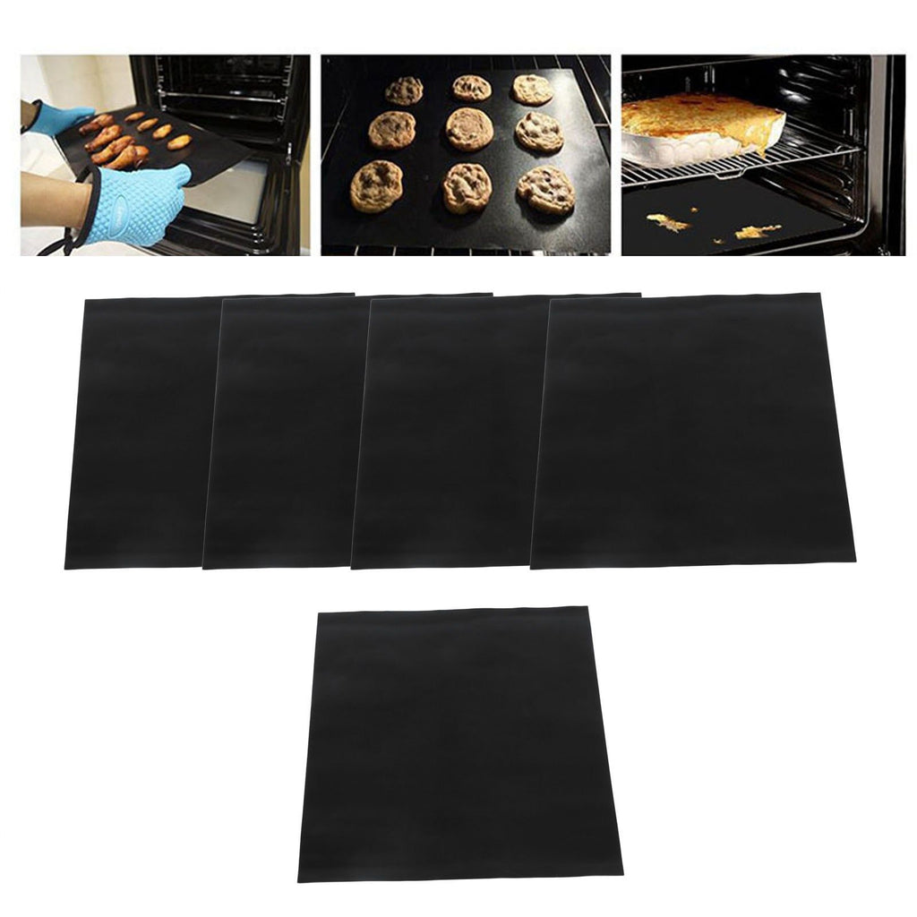5Pcs Oven Mat Fiberglass Excellent Heat Resistance Dishwasher Safe 40x50cm Oven Liner Mats Kitchen Baking Mat