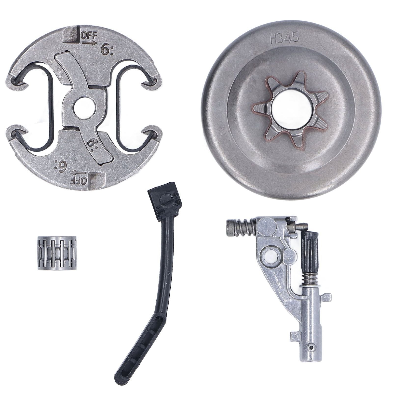 7 Teeth Clutch Drum Oil Pump Kit 17x30mm Gear Iron High Accuracy for Husqvarna 455 460 Chainsaw