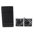 Solar Panel Fan Kit 100W Dual Fans IP67 Waterproof Low Noise Wide Application Solar Powered Fan For Pet House Hut