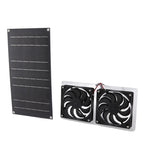 Solar Panel Fan Kit 100W Dual Fans IP67 Waterproof Low Noise Wide Application Solar Powered Fan For Pet House Hut