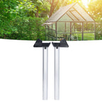 2Pcs Greenhouse Rain Gutter Drains Silver Drainage Downpipe Gutter Kit Gutter Water Butt Pipe Kit