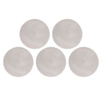 5Pcs High Temperature Resistant Barbecue Round Mat Reusable Non Stick BBQ Grill Grid Slice Pizza Mat 36cm Diameter Brown