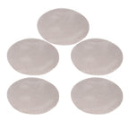 5Pcs High Temperature Resistant Barbecue Round Mat Reusable Non Stick BBQ Grill Grid Slice Pizza Mat 36cm Diameter Brown
