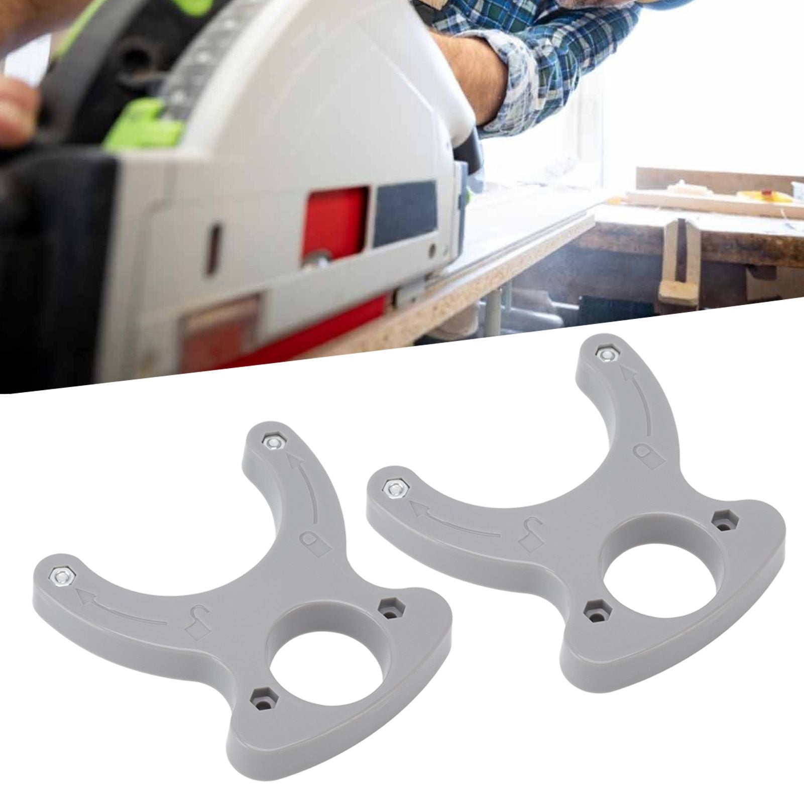 2Pcs Router Table Insert Plate Wrench High Accuracy Portable Plastic Ring Wrench for Woodworking Wood Router Table