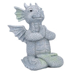 Small Dinosaur Sculpture Resin Meditated Statue Home Ornament for Garden Tree Courtyard Backyard