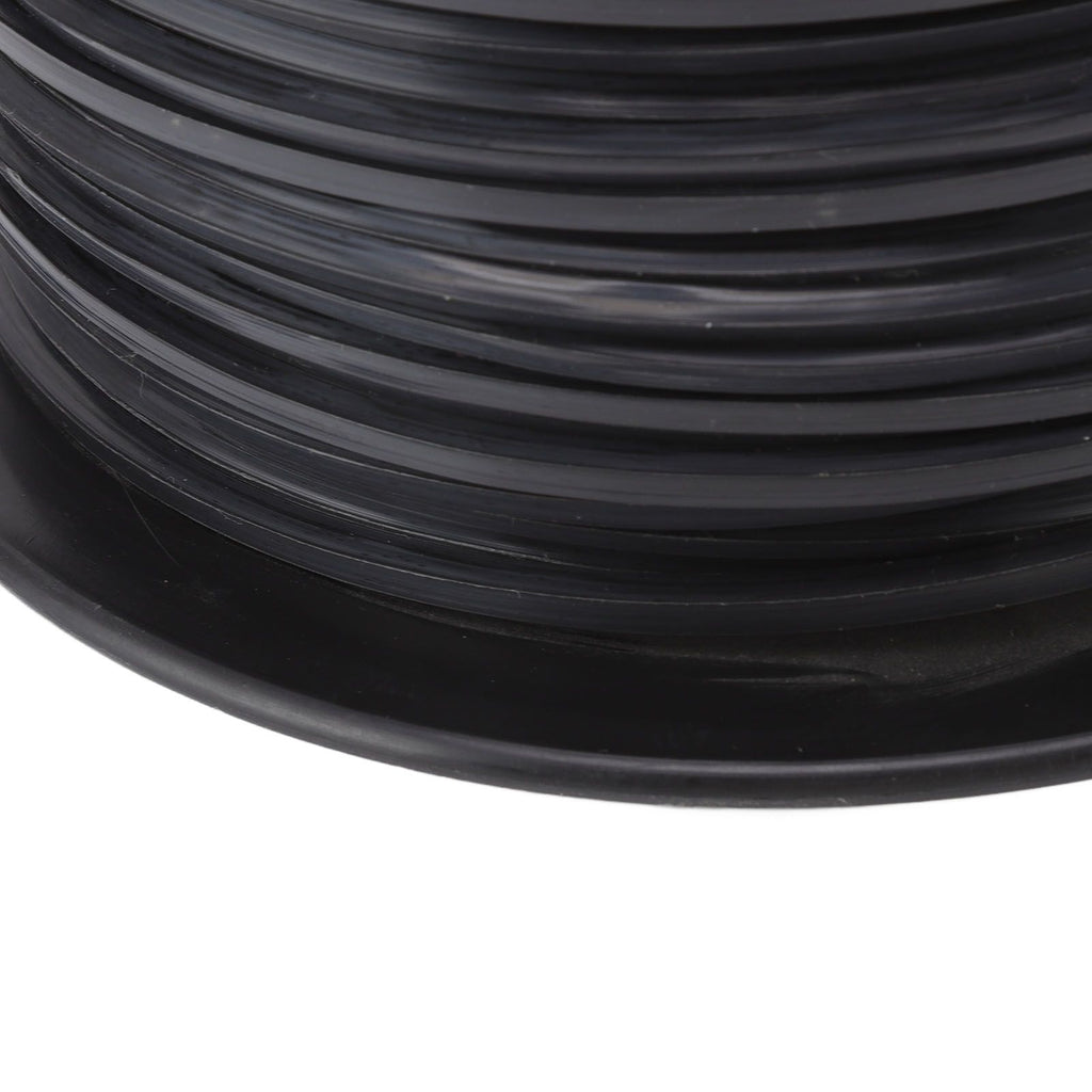 3.3mm/0.13in Square String Trimmer Line High Efficiency Nylon Black Grass Trimmer Line Replacement for Husqvarna 100m/328.1ft
