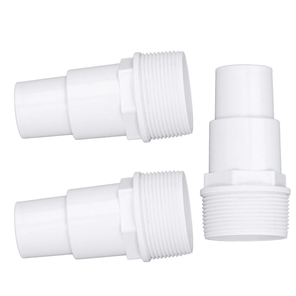 3Pcs G1‑1/2 External Thread Hose Adapter Swimming Pool Supplies for Replacement of Above Ground Pool Pumps Filters Skimmers