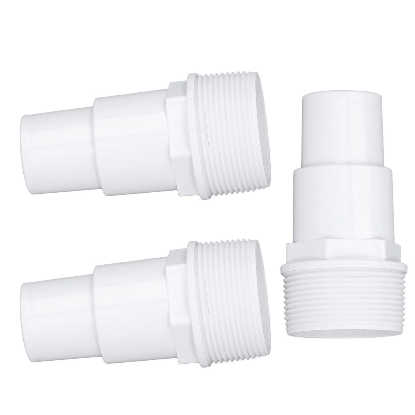 3Pcs G1‑1/2 External Thread Hose Adapter Swimming Pool Supplies for Replacement of Above Ground Pool Pumps Filters Skimmers