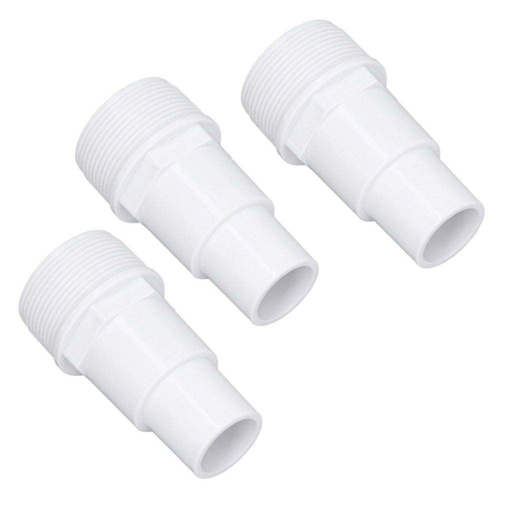 3Pcs G1‑1/2 External Thread Hose Adapter Swimming Pool Supplies for Replacement of Above Ground Pool Pumps Filters Skimmers