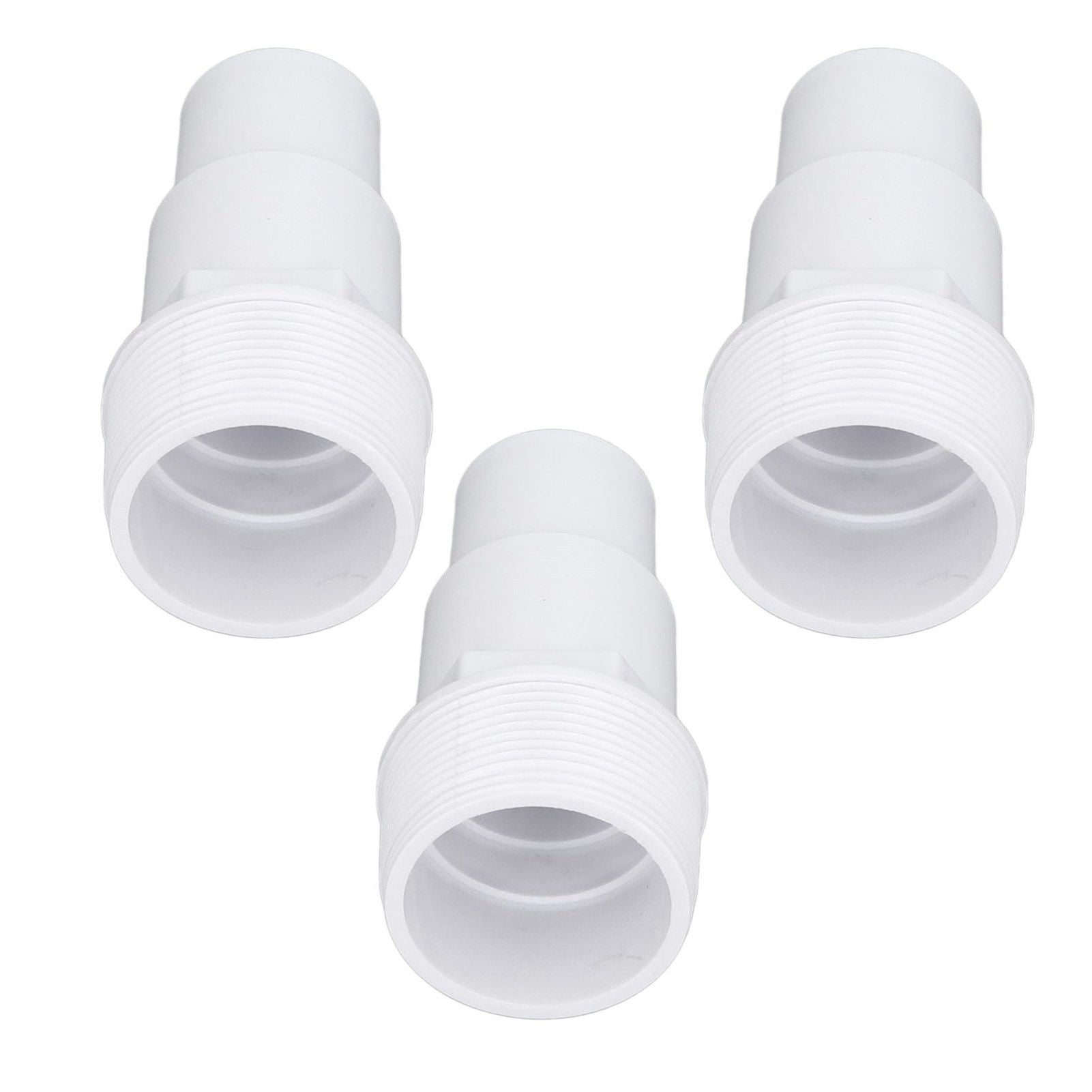 3Pcs G1‑1/2 External Thread Hose Adapter Swimming Pool Supplies for Replacement of Above Ground Pool Pumps Filters Skimmers