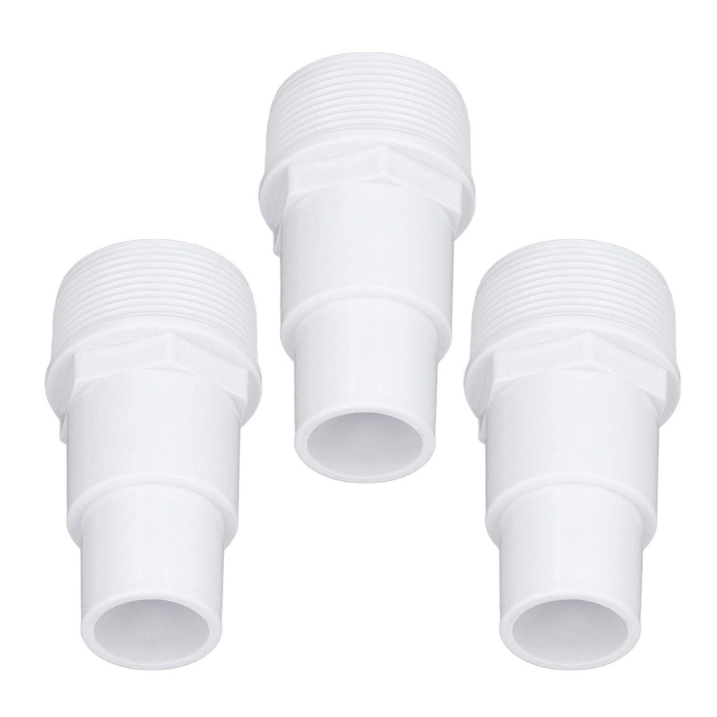 3Pcs G1‑1/2 External Thread Hose Adapter Swimming Pool Supplies for Replacement of Above Ground Pool Pumps Filters Skimmers