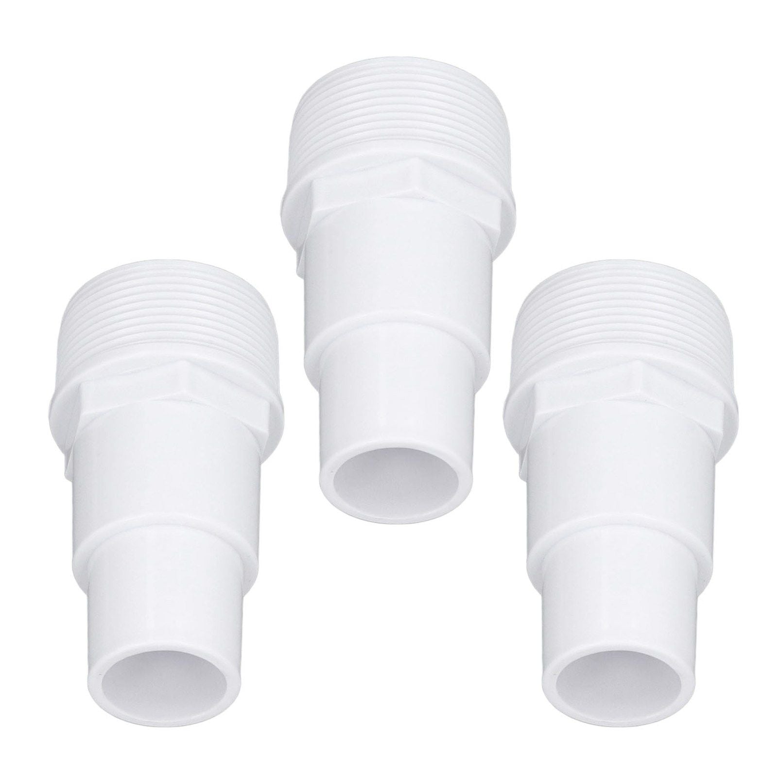 3Pcs G1‑1/2 External Thread Hose Adapter Swimming Pool Supplies for Replacement of Above Ground Pool Pumps Filters Skimmers