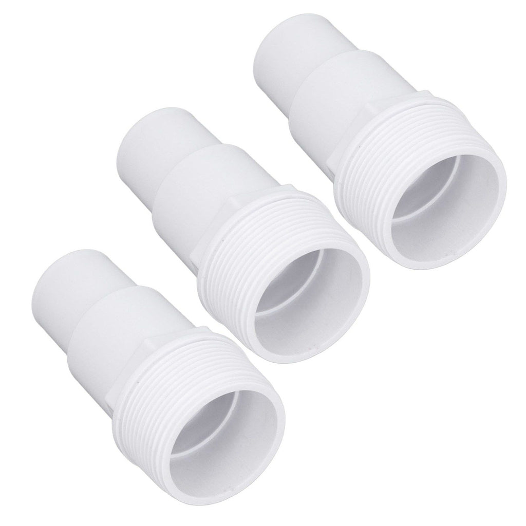 3Pcs G1‑1/2 External Thread Hose Adapter Swimming Pool Supplies for Replacement of Above Ground Pool Pumps Filters Skimmers