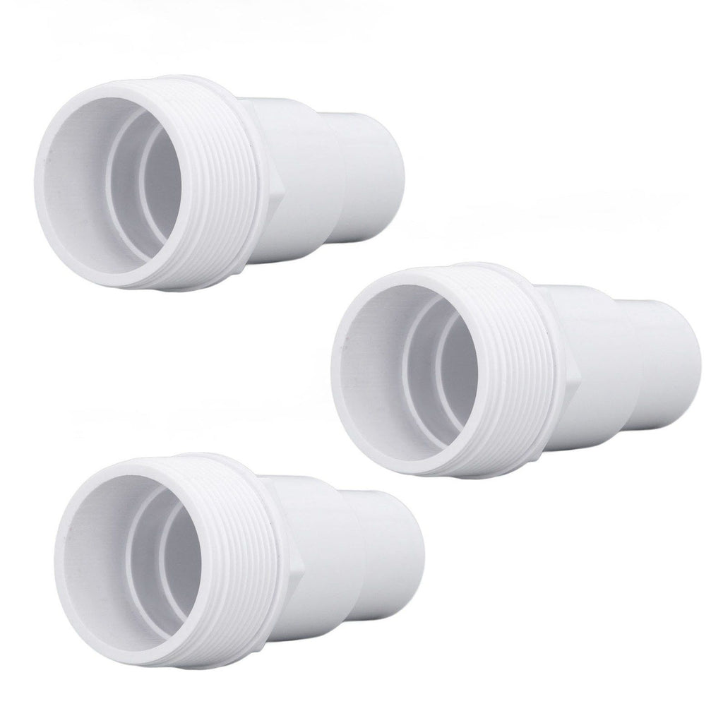 3Pcs G1‑1/2 External Thread Hose Adapter Swimming Pool Supplies for Replacement of Above Ground Pool Pumps Filters Skimmers