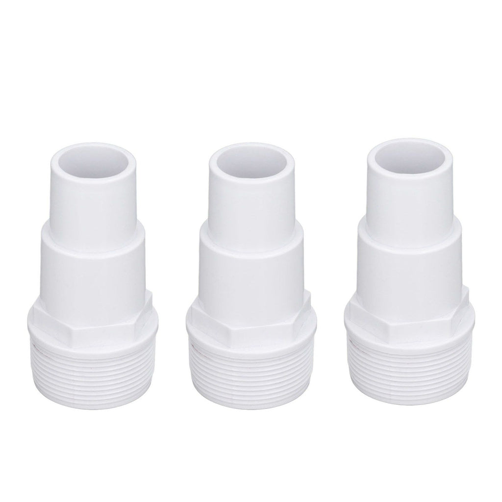 3Pcs G1‑1/2 External Thread Hose Adapter Swimming Pool Supplies for Replacement of Above Ground Pool Pumps Filters Skimmers