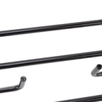 Rib Rack 4 Rows Capacity Compact Portable Iron Material Black Durable Reusable Barbecue Standing Rib Rack for Camping
