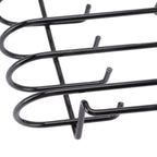 Rib Rack 4 Rows Capacity Compact Portable Iron Material Black Durable Reusable Barbecue Standing Rib Rack for Camping