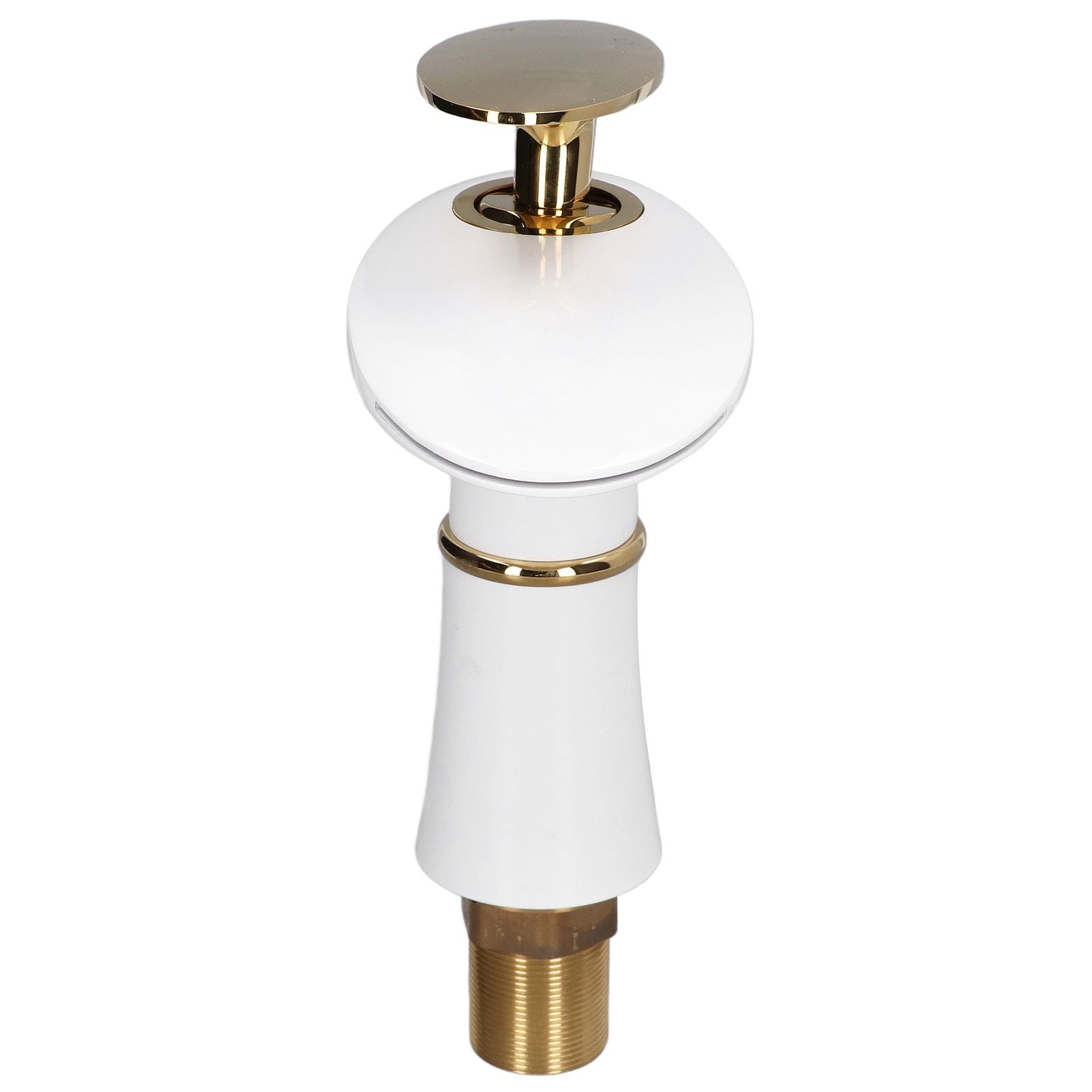 G1/2 Bathroom Faucet Washing Basin Bathroom Sink Tap Waterfall Single Hole Faucet for House Office BuildingWhite and Gold Short Style with Golden Handle