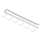 Coffee Mug Holder 6 Hooks Elegant Style Convenient Practical Stable Reliable Durable Wearable Kitchen Rack for HomeWhite