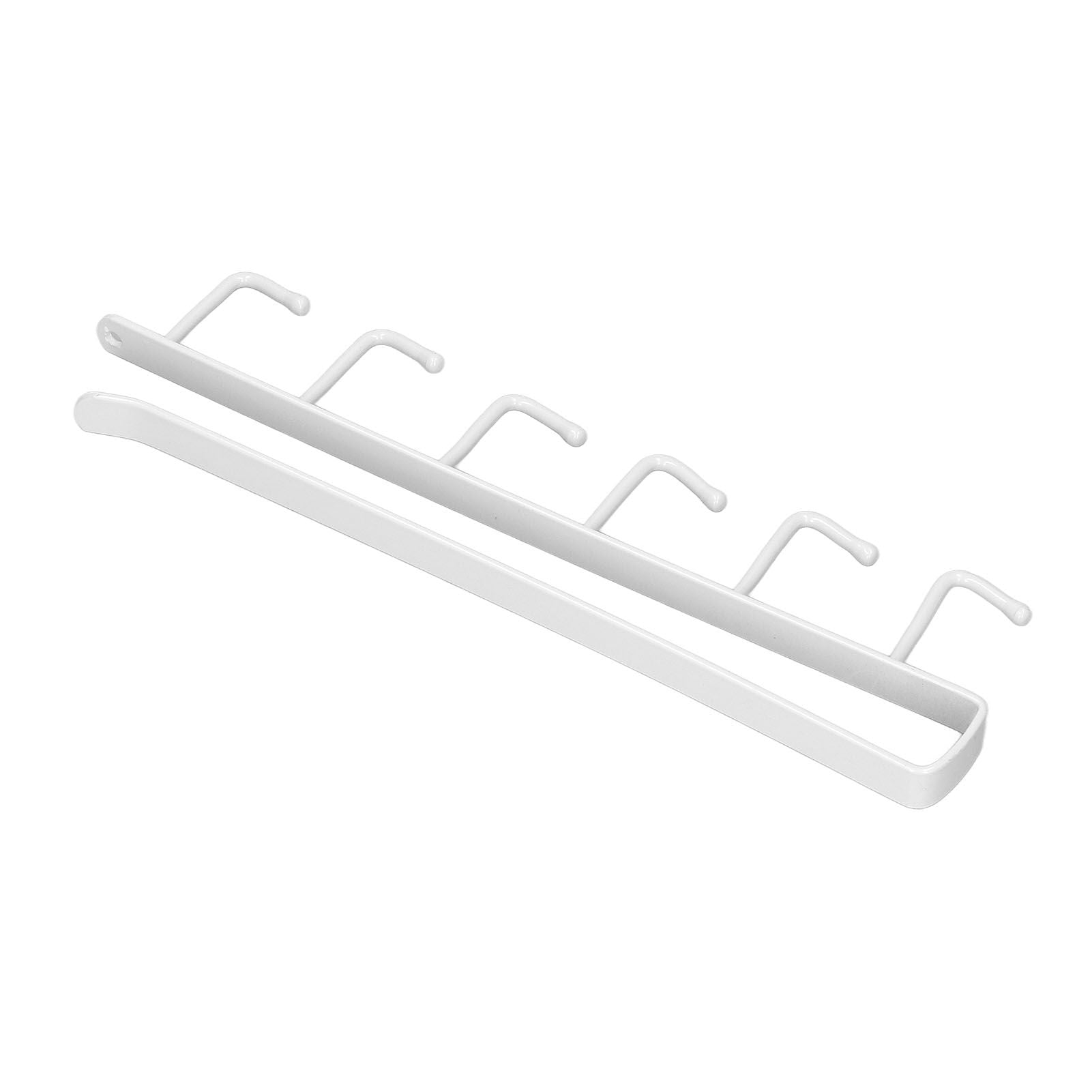 Coffee Mug Holder 6 Hooks Elegant Style Convenient Practical Stable Reliable Durable Wearable Kitchen Rack for HomeWhite