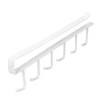 Coffee Mug Holder 6 Hooks Elegant Style Convenient Practical Stable Reliable Durable Wearable Kitchen Rack for HomeWhite