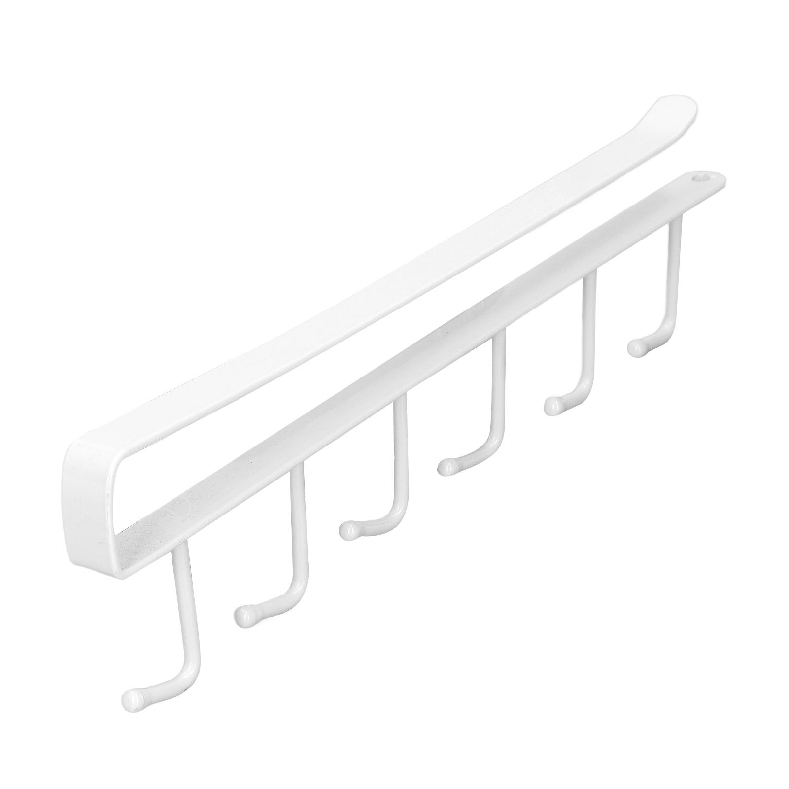 Coffee Mug Holder 6 Hooks Elegant Style Convenient Practical Stable Reliable Durable Wearable Kitchen Rack for HomeWhite