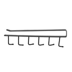 Coffee Mug Holder 6 Hooks Elegant Style Convenient Practical Stable Reliable Durable Wearable Kitchen Rack for HomeBlack