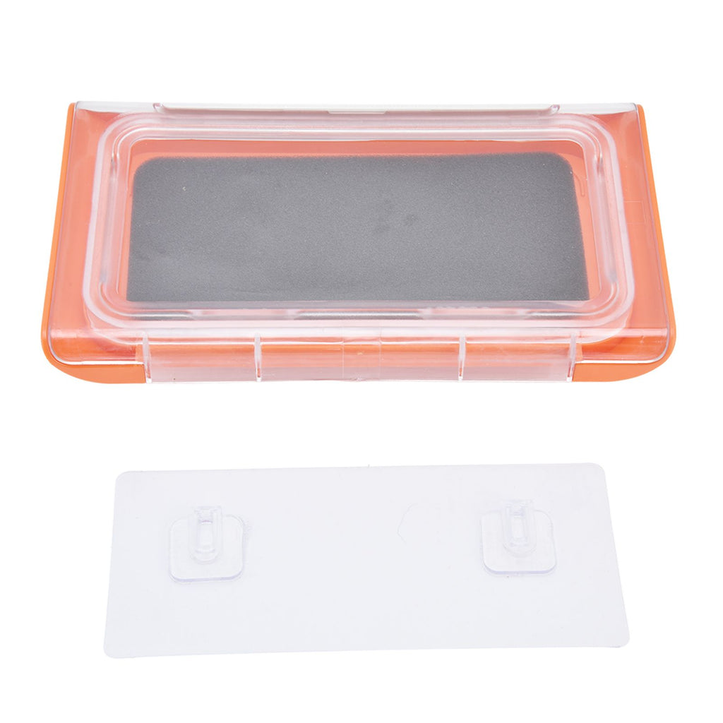 Shower Phone Holder Waterproof Bathroom Phone Box 360 Degree Rotation Wall Mounted Phone CaseOrange