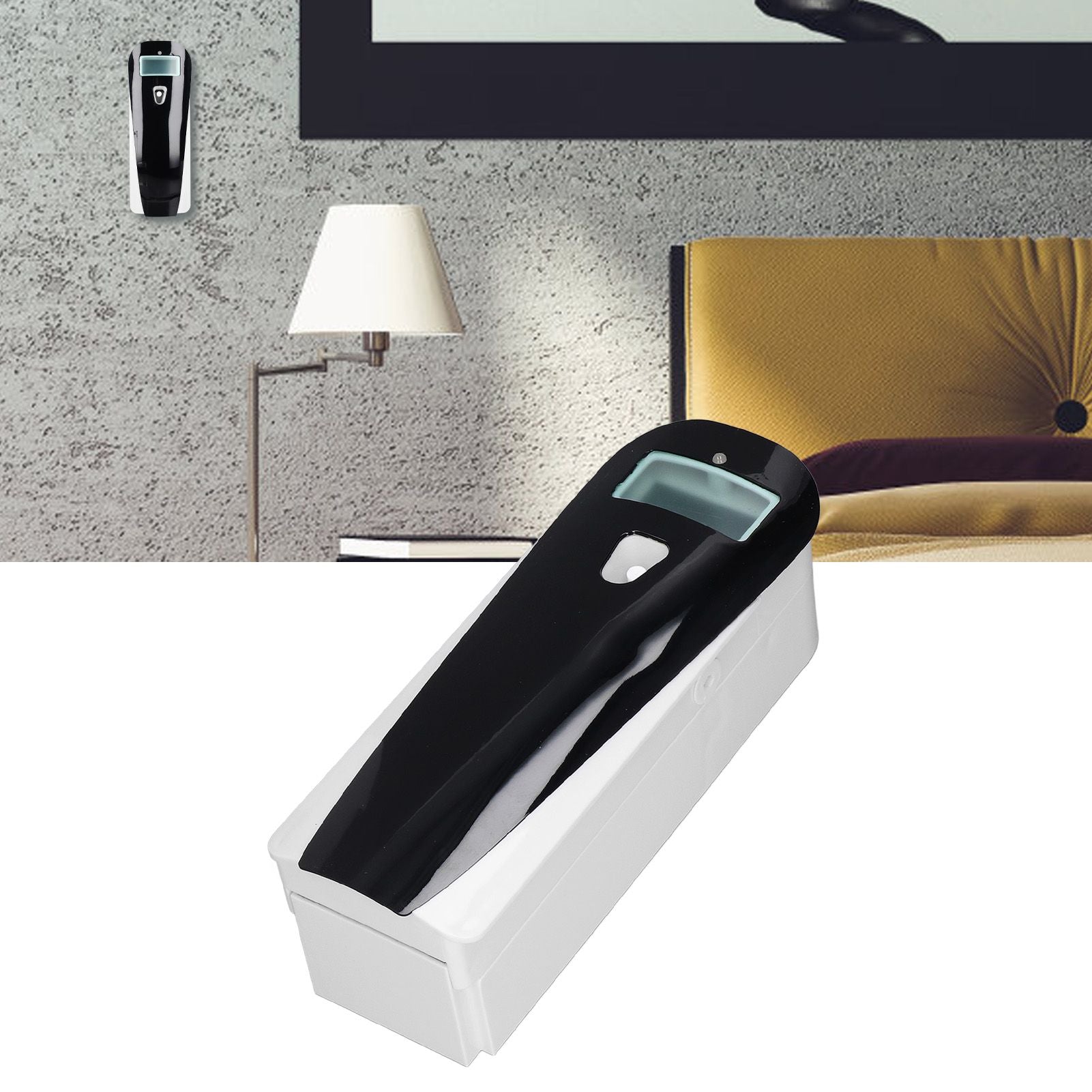 Wall Mounted Automatic Scent Dispenser Aerosol Dispenser Water Based Fragrance Enhancer Toilet Deodorizer Black