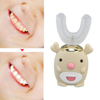 U Shaped Toothbrush Cartoon Cute Design Waterproof 5 Brushing Modes Electric Tooth Brush for KidsChildren
