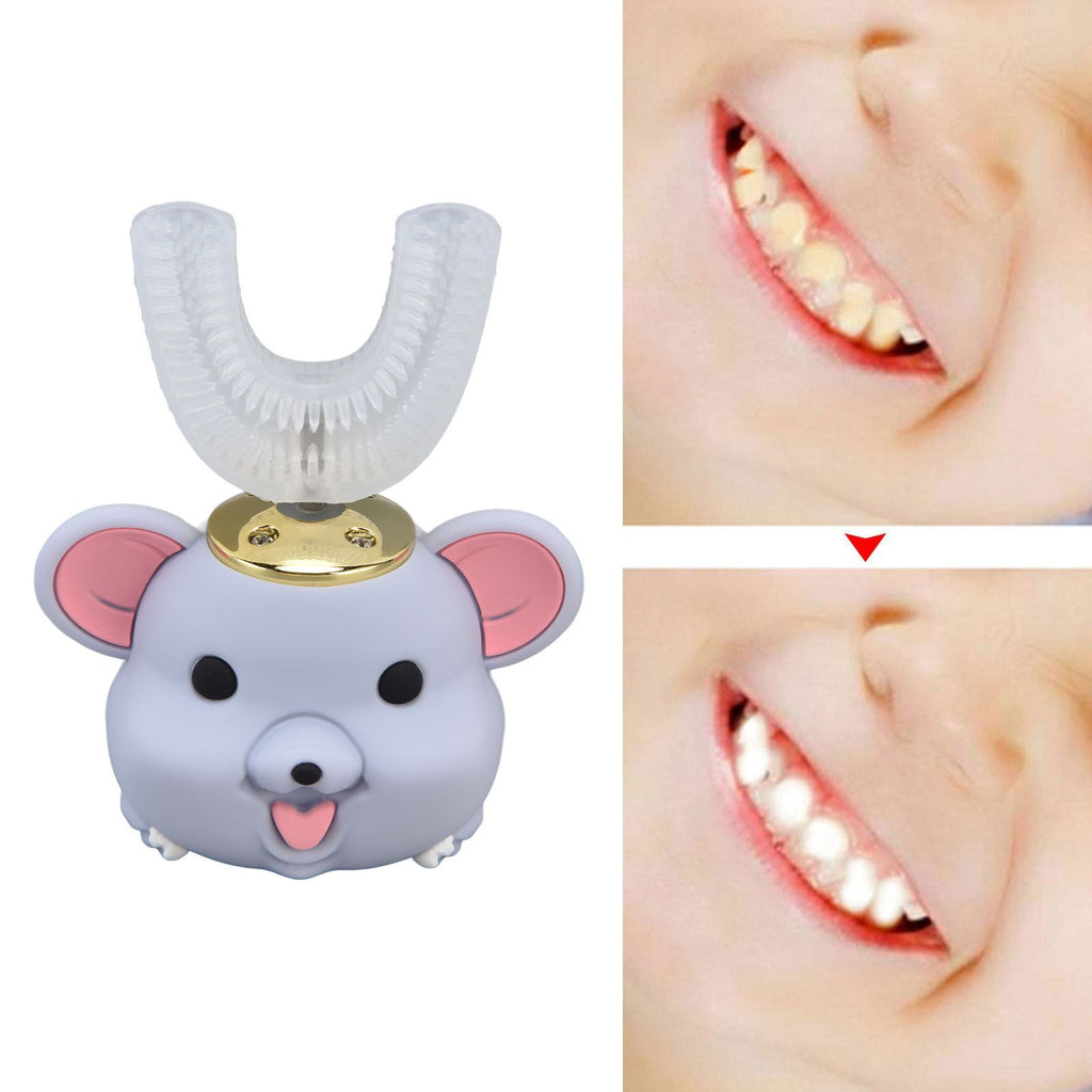 Mouth Electric Toothbrush U Shaped Toothbrush USB Charging Cartoon Silicone Kids ToothbrushL