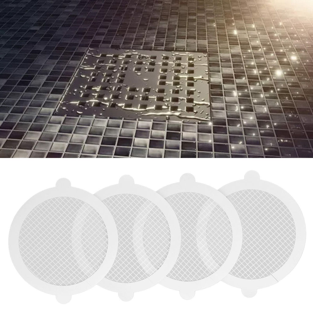 50Pcs Shower Drain Hair Catcher Fiberglass Practical Convenient Dense Mesh Shower Hair Catcher11cm Diameter, 3mm Mesh
