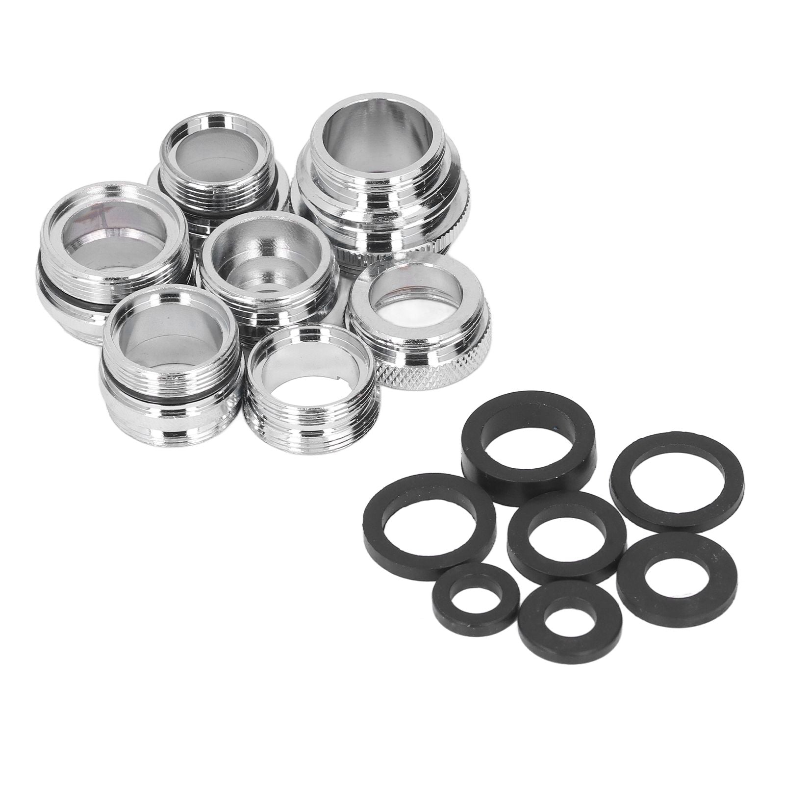 7Pcs/Set Male Female Faucet Adapter Kit with Gasket Brass Aerator Adapter Set for Garden Hose Kitchen Sink