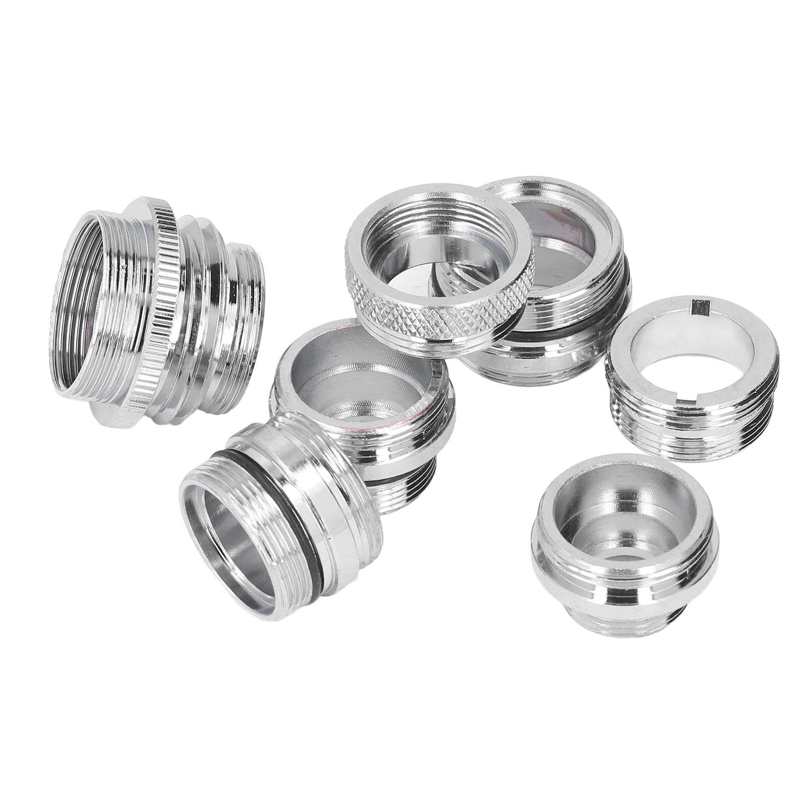 7Pcs/Set Male Female Faucet Adapter Kit with Gasket Brass Aerator Adapter Set for Garden Hose Kitchen Sink