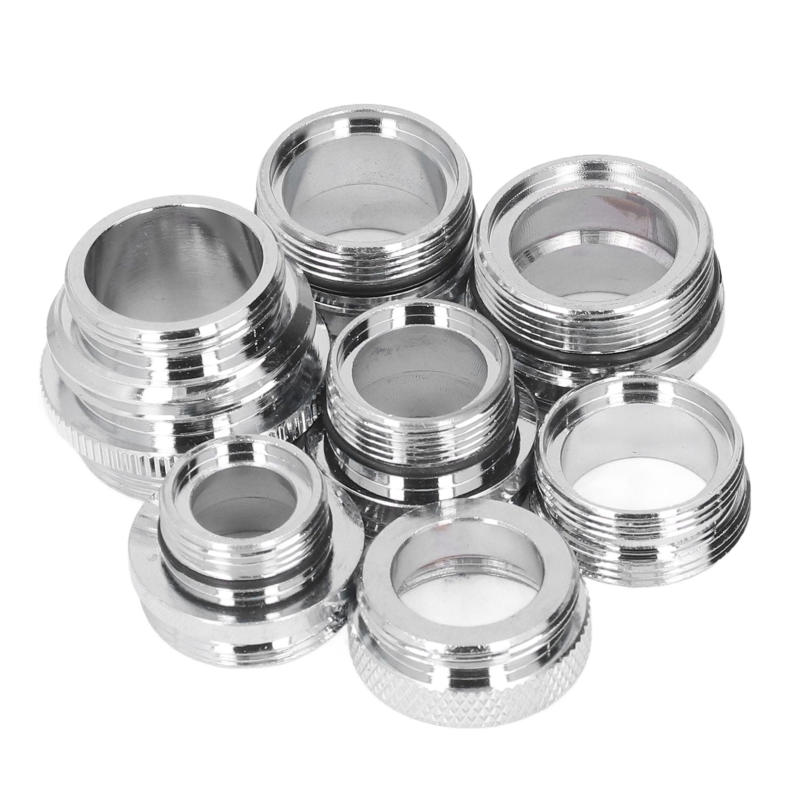 7Pcs/Set Male Female Faucet Adapter Kit with Gasket Brass Aerator Adapter Set for Garden Hose Kitchen Sink