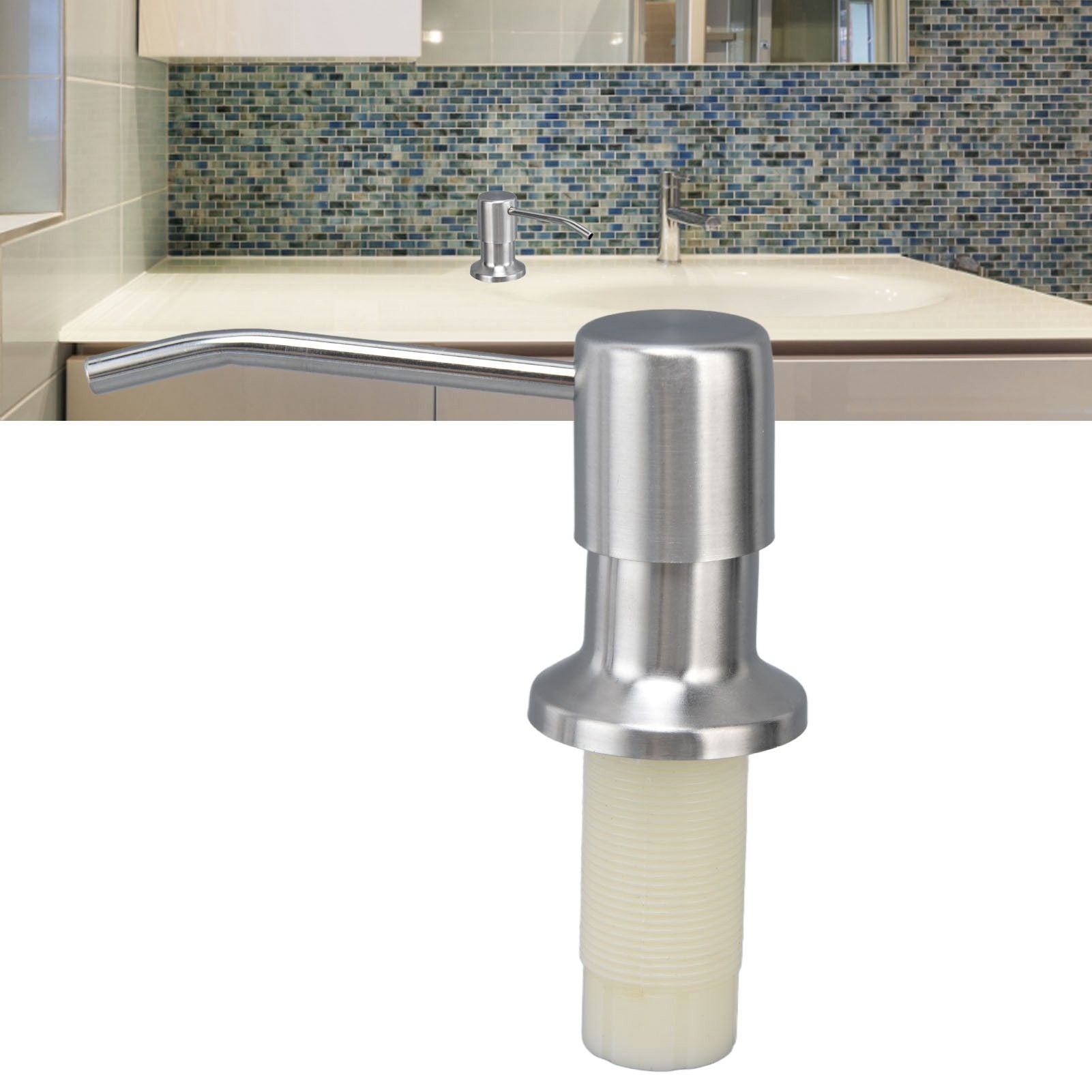 Soap Dispenser Liquid Pump Head Built In Sealed with Extension Tube for Counter Sink